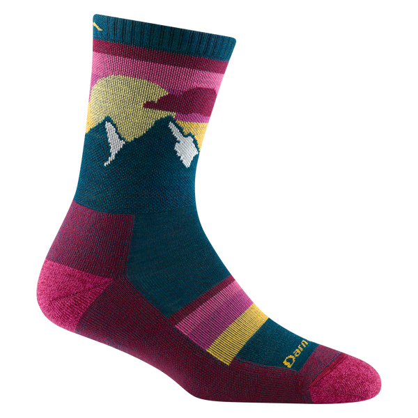 Darn Tough Women's Sunset Ledge merino wool hiking micro Crew socks