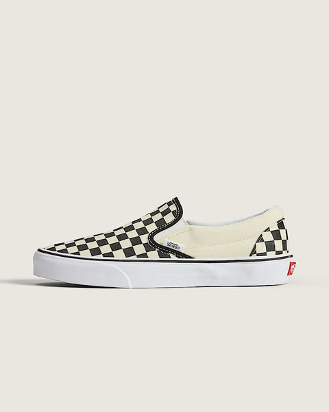 Vans Classic Slip-On Checkerboard shoe, black/ white-white